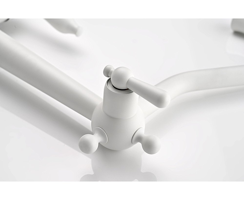 Смеситель для кухни Paulmark Retro Re213226-WH белый матовый купить в интернет-магазине сантехники Sanbest