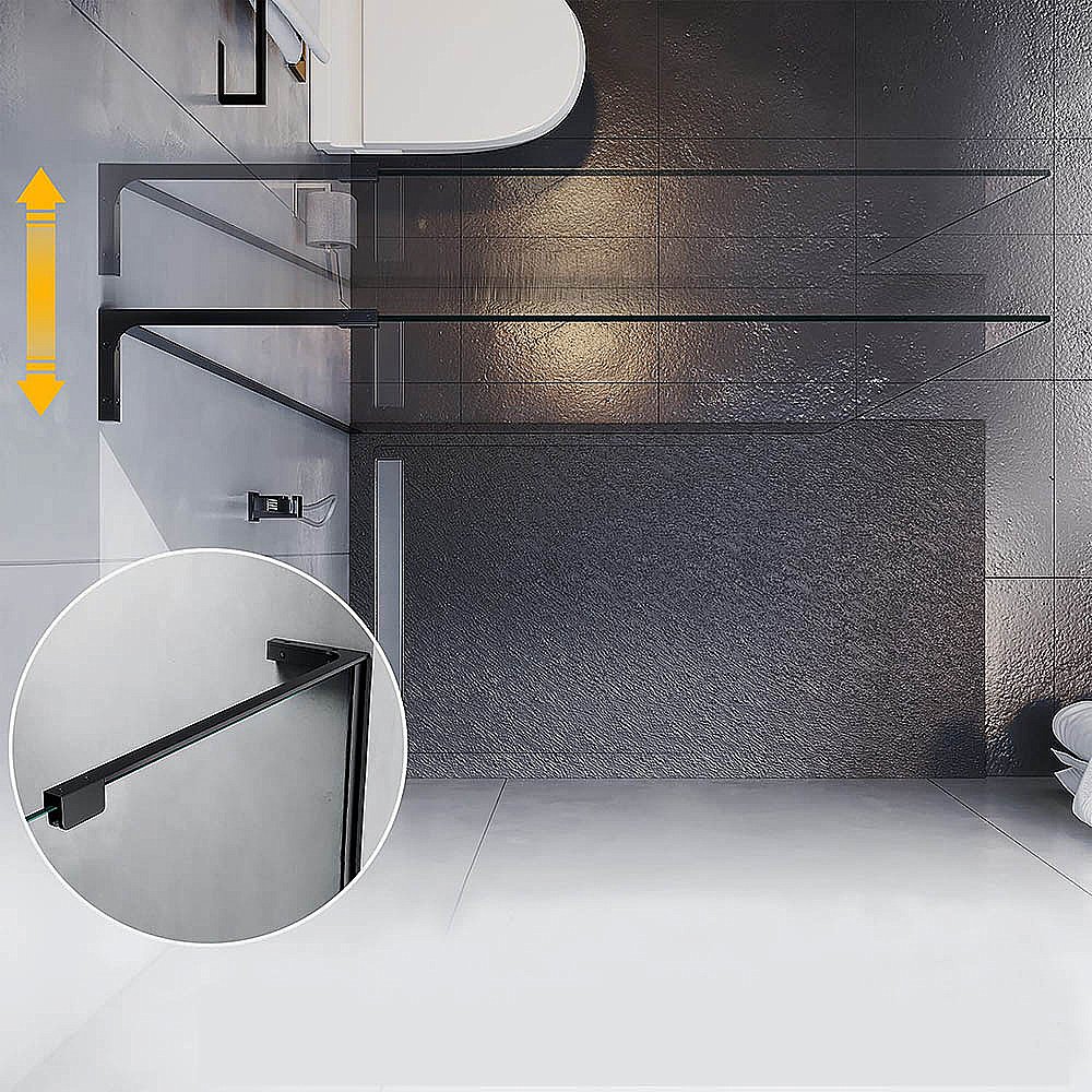 Душевое ограждение Veconi Korato KR77B-100-01-C8 100 прозрачное/профиль черный матовый купить в интернет-магазине Sanbest