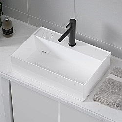 Раковина CeramaLux 6253L белая левая купить в интернет-магазине сантехники Sanbest