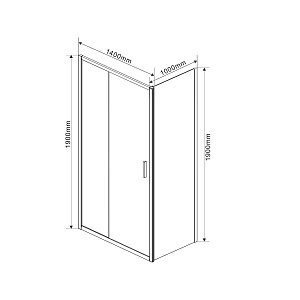 Душевой уголок Vincea Garda VSR-1G1014CL 140x100 купить в интернет-магазине Sanbest