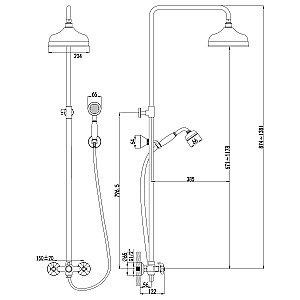 Душевая система Lemark Vintage LM2860B купить в интернет-магазине сантехники Sanbest