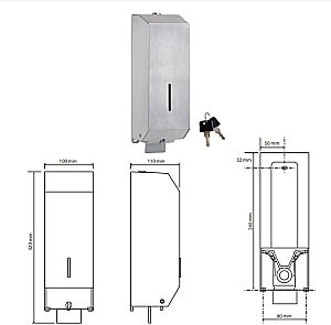 Диспенсер Bemeta Hotel 105109415 нержавеющая сталь матовая купить в интернет-магазине сантехники Sanbest