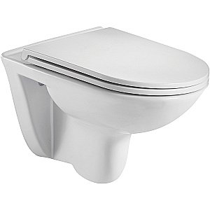 Унитаз подвесной WeltWasser BAMBERG 460+BAARBACH 004 GL-WT+BAMBERG BL белый глянцевый, безободковый, с крышкой микролифт, с инсталляцией и черной кнопкой купить в интернет-магазине Sanbest