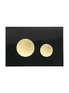 Кнопка для инсталляции Cezares LUX-GN-BORO-C черная глянцевая, брашированное золото купить в интернет-магазине сантехники Sanbest