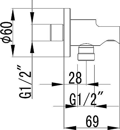 Подключение для душевого шланга Lemark LM4885C купить в интернет-магазине сантехники Sanbest