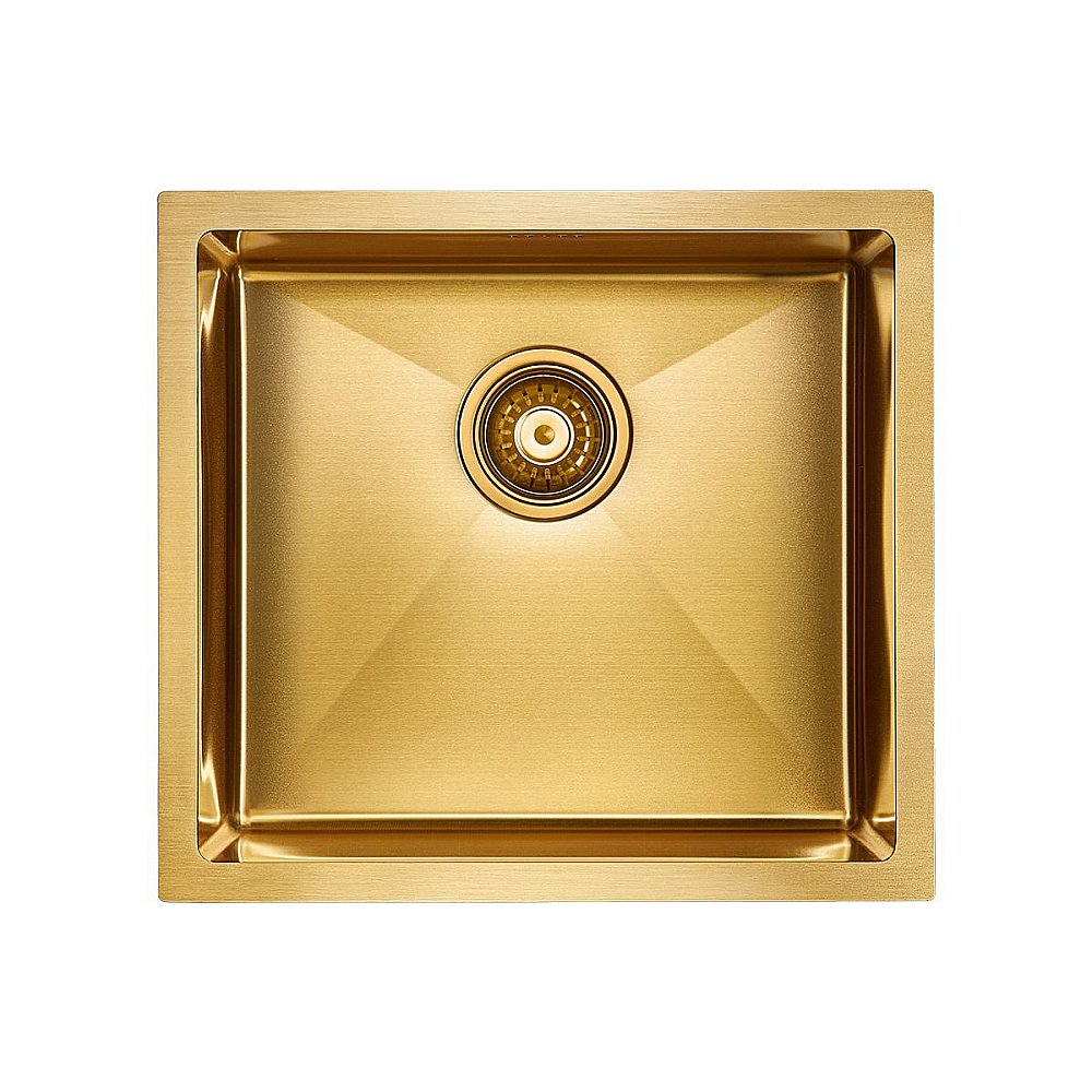Мойка кухонная Paulmark Marx PM254844-BG брашированное золото купить в интернет-магазине сантехники Sanbest