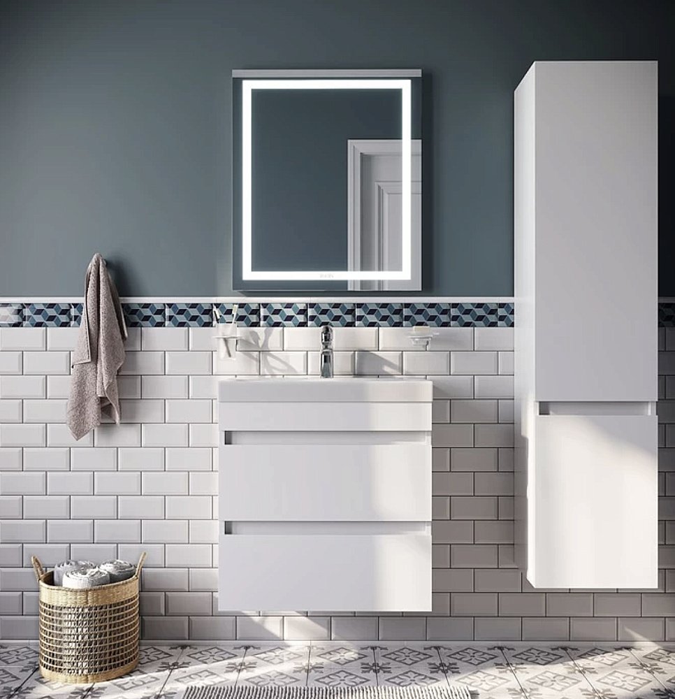 Пенал Iddis Zodiac ZOD35W0i97 белый матовый для ванной в интернет-магазине сантехники Sanbest