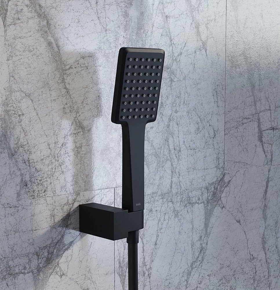 Держатель ручного душа Iddis Slide SLIBL00i53 черный матовый купить в интернет-магазине сантехники Sanbest