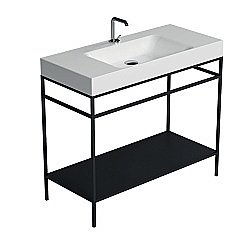 Консоль с раковиной Kerasan Cento 100 черная для ванной в интернет-магазине сантехники Sanbest