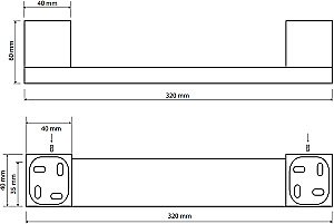 Поручень Bemeta NERO 135507670 черный купить в интернет-магазине сантехники Sanbest