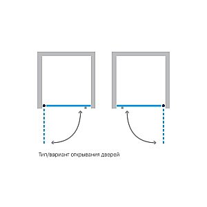 Душевая дверь Koller Pool NEON NS90C 90 стекло прозрачное купить в интернет-магазине Sanbest