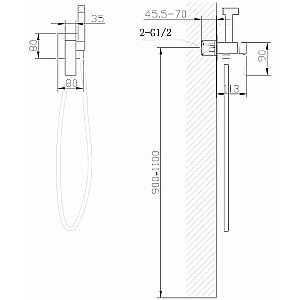 Гигиенический душ Abber Wasserfall AF8625G никель матовый купить в интернет-магазине сантехники Sanbest