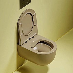 Унитаз подвесной Ceramica Nova Modena CN6063MC безободковый, с крышкой микролифт, капучино матовый купить в интернет-магазине Sanbest