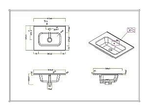 Тумба с раковиной BelBagno KRAFT 39 50 белая матовая для ванной в интернет-магазине Sanbest