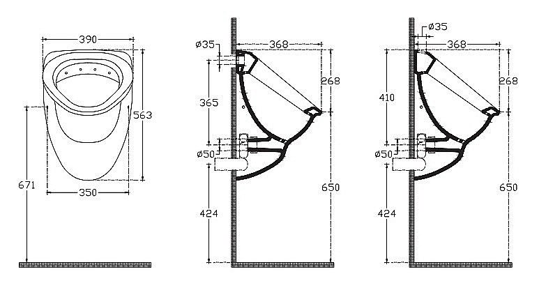 Писсуар ISVEA Soluzione 10SZ92001DS белый купить в интернет-магазине Sanbest