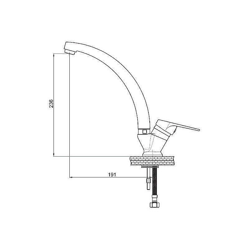 Смеситель для кухни GPD ARBEKA Orbis TE30 купить в интернет-магазине сантехники Sanbest