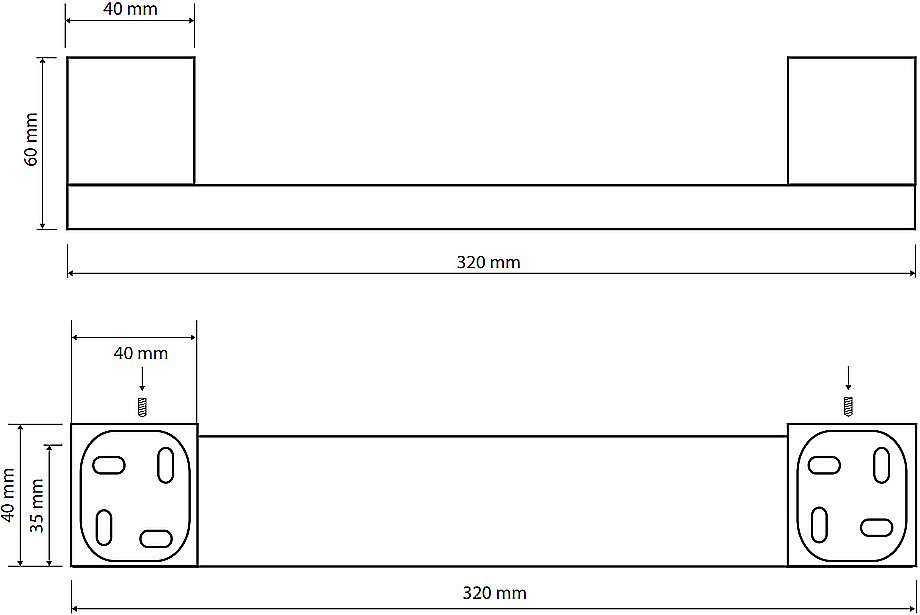 Поручень Bemeta NERO 135507670 черный купить в интернет-магазине сантехники Sanbest