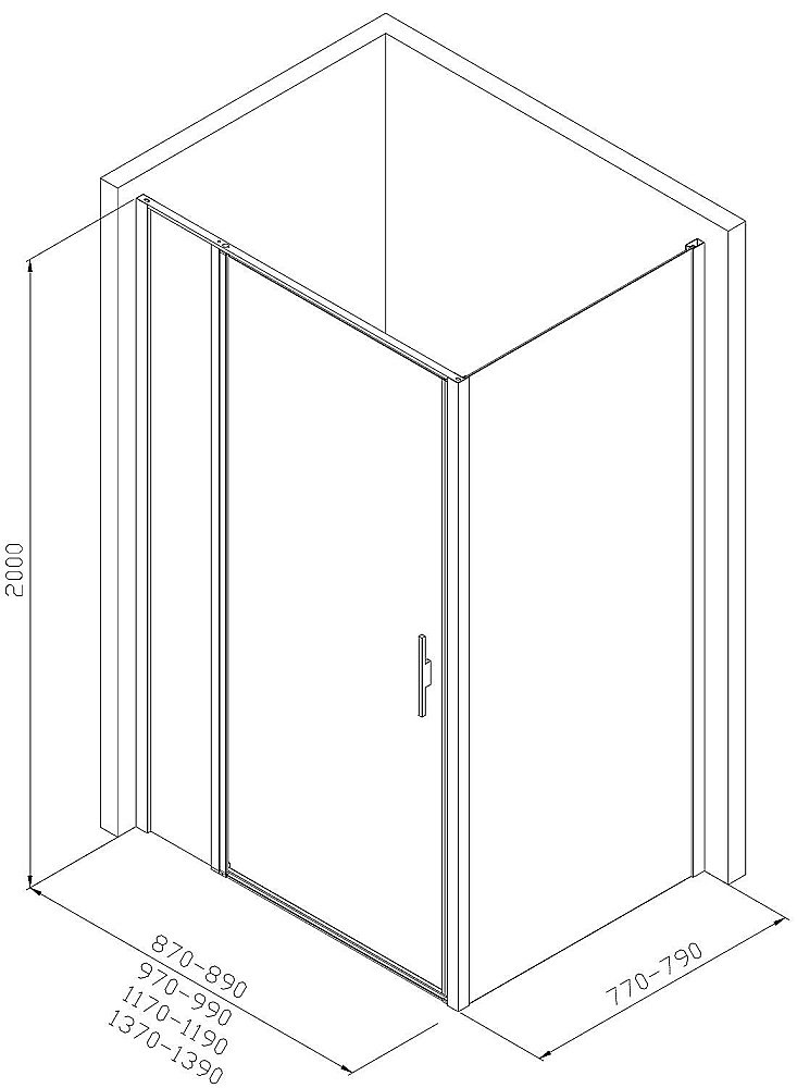 Душевой уголок Allen Brau Priority 80x90 Хром купить в интернет-магазине Sanbest