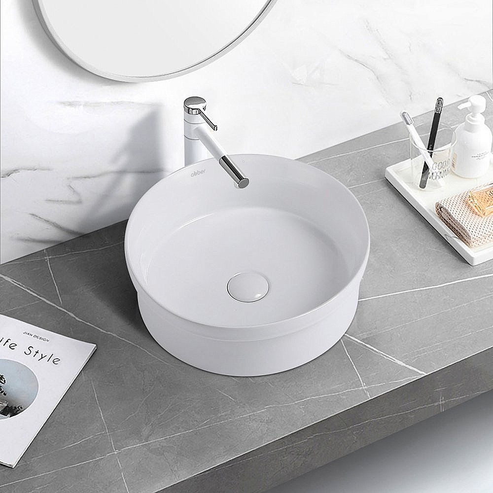 Раковина накладная ABBER Bequem AC2103 белая купить в интернет-магазине Sanbest