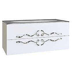 Тумба под раковину Clarberg Due amanti 100 белая декор хром купить в интернет-магазине сантехники Sanbest