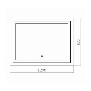Зеркало Azario Ливия 120х80 в ванную от интернет-магазине сантехники Sanbest
