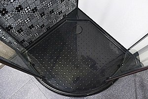 Душевая кабина Esbano Elegancia ESB-100CR 100x100 стекло прозрачное/профиль черный купить в интернет-магазине Sanbest