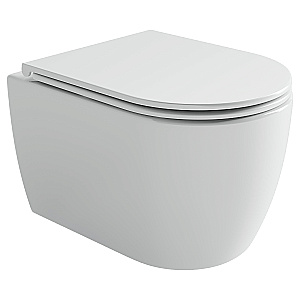 Унитаз подвесной Ceramica Nova Noe CN4011T белый, безободковый, с крышкой микролифт, слив торнадо купить в интернет-магазине Sanbest