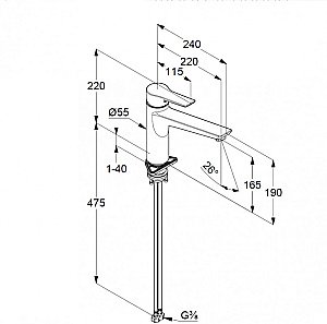Смеситель для кухни Kludi Mix 329043975 черный купить в интернет-магазине сантехники Sanbest