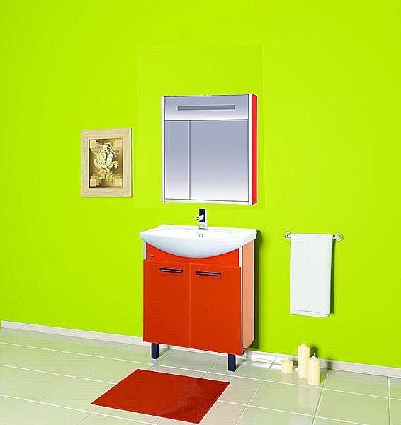 Зеркальный шкаф Misty Джулия 65 красный купить в интернет-магазине сантехники Sanbest