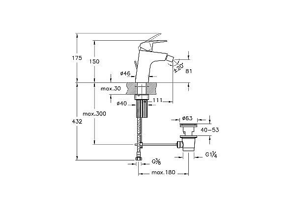 Смеситель для биде VitrA Flow Round A42933EXP хром купить в интернет-магазине сантехники Sanbest