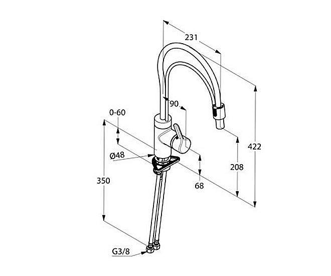 Смеситель для кухни Kludi Bingo Star 428590578 купить в интернет-магазине сантехники Sanbest