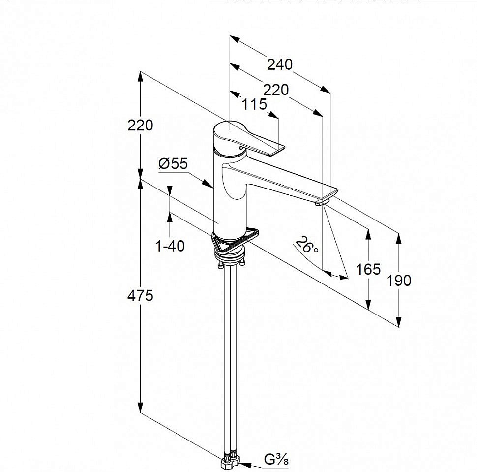 Смеситель для кухни Kludi Mix 329043975 черный купить в интернет-магазине сантехники Sanbest