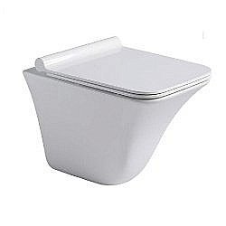 Унитаз подвесной Black&White Universe W-720 белый, безободковый купить в интернет-магазине Sanbest