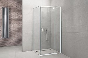 Душевой уголок Royal Bath HPVD RB9080HPVD-T 80х90 прозрачное стекло/профиль белый купить в интернет-магазине Sanbest