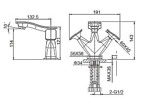 Смеситель для раковины WONZON & WOGHAND SHAKESPEARE, Хром (WW-651101-CR) купить в интернет-магазине сантехники Sanbest