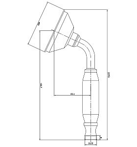 Душевая лейка Kaiser SH-155 белая/хром купить в интернет-магазине сантехники Sanbest