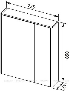 Зеркальный шкаф Aquanet Орлеан 75 белый купить в интернет-магазине сантехники Sanbest