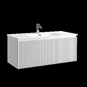 Тумба с раковиной Sancos Snob R 1.0 SNR1.0100W/CN7003 Bianco для ванной в интернет-магазине Sanbest