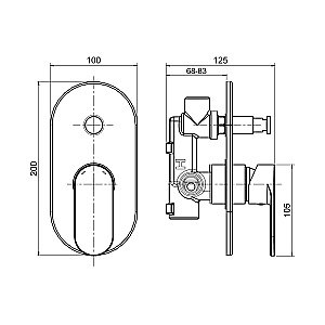 Смеситель для душа Koller Pool RA10150 Round Arc хром купить в интернет-магазине сантехники Sanbest