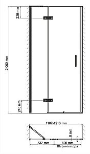 Душевая дверь WasserKRAFT Aller 10H05 120 купить в интернет-магазине Sanbest