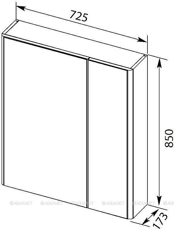Зеркальный шкаф Aquanet Орлеан 75 белый купить в интернет-магазине сантехники Sanbest