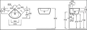 Раковина Jacob Delafon OVE E1566-00 купить в интернет-магазине Sanbest