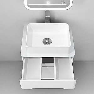 Тумба с раковиной Jorno Bosko 60 белая для ванной в интернет-магазине Sanbest