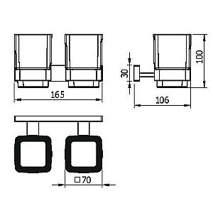 Стакан двойной Langberger Alster 11919A купить в интернет-магазине сантехники Sanbest