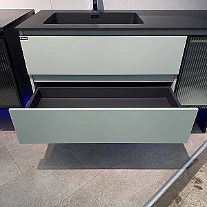 Тумба с раковиной Orans 2055120L2GC 120 серо-зеленая матовая для ванной в интернет-магазине Sanbest