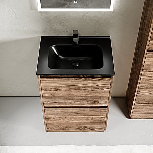 Тумба с раковиной Sancos Libra 60 LB60FECH дуб чарльстон для ванной в интернет-магазине Sanbest