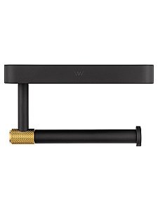 Держатель для туалетной бумаги с полкой WONZON & WOGHAND MAJESTIC WW-9226 черный/золото купить в интернет-магазине сантехники Sanbest