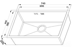 Мойка для кухни ZORG Inox PVD SZR-7444 BRONZE купить в интернет-магазине сантехники Sanbest