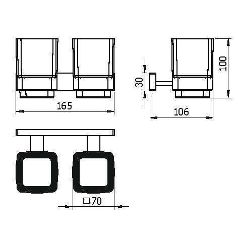 Стакан двойной Langberger Alster 11919A купить в интернет-магазине сантехники Sanbest