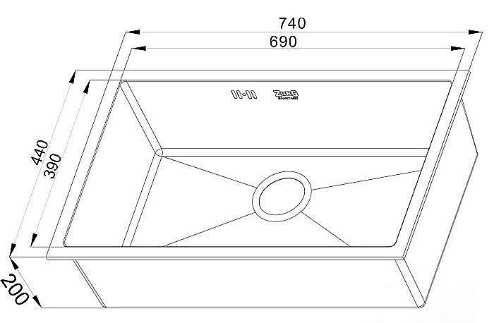 Мойка для кухни ZORG Inox PVD SZR-7444 BRONZE купить в интернет-магазине сантехники Sanbest